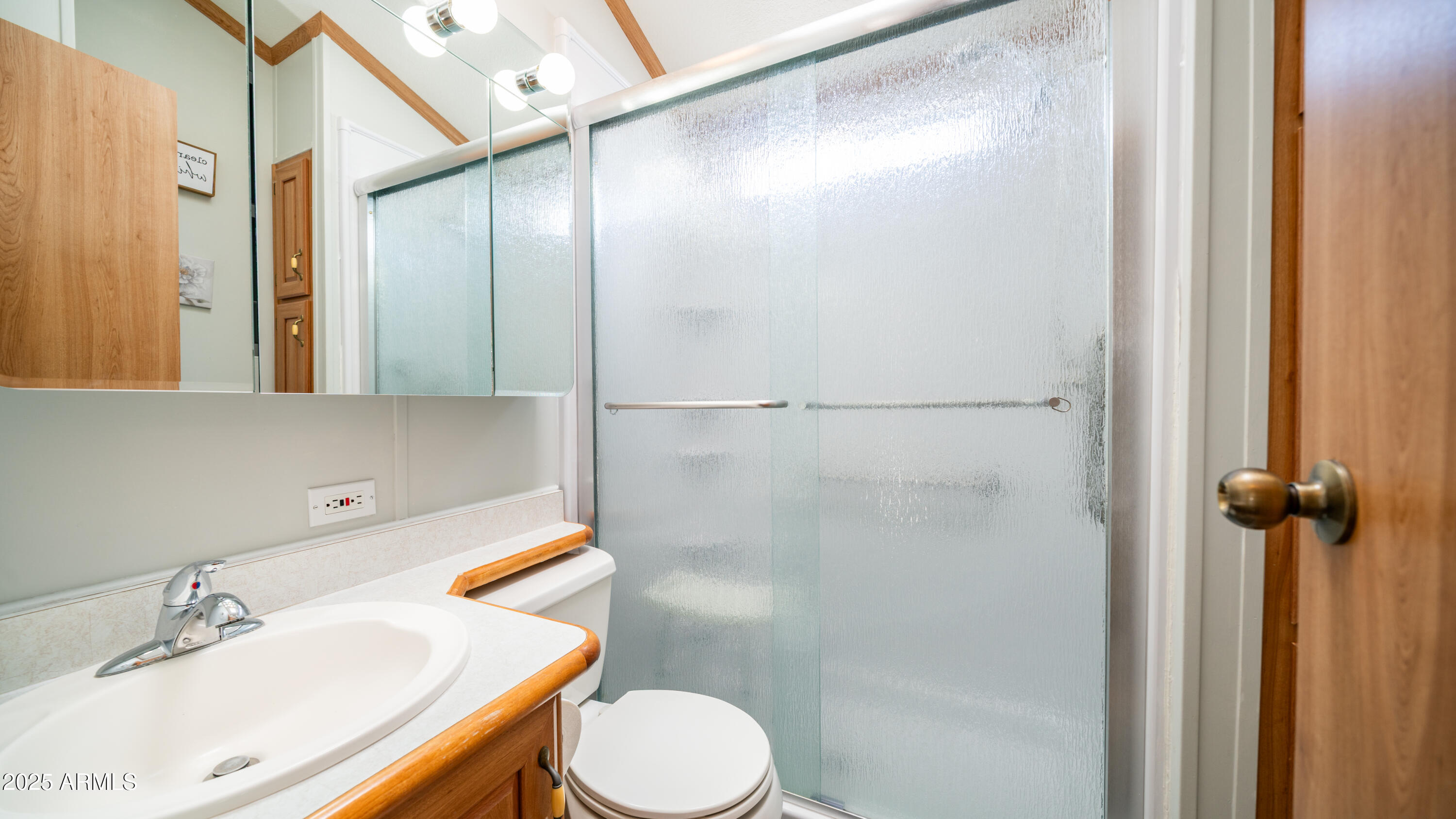 656 Gypsum Drive, Unit 656 Apache Junction, AZ 85119 - Photo 16 of 52 a bathroom with a sink a toilet and shower