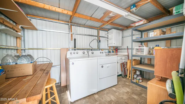 a room with storage and utility