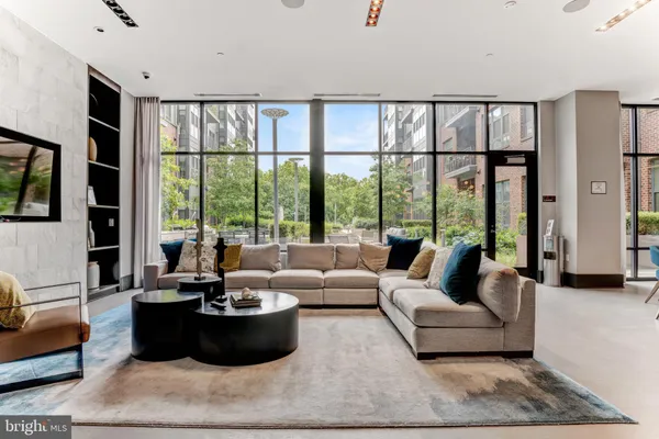 a view of a building with garden