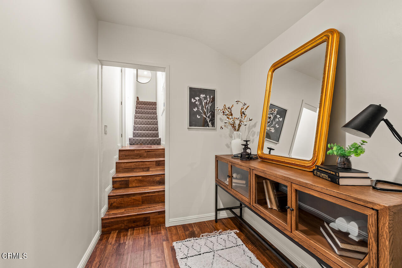 1425 Hillside Drive Glendale, CA 91208 - Photo 29 of 68 a view of a hallway with entryway and wooden floor