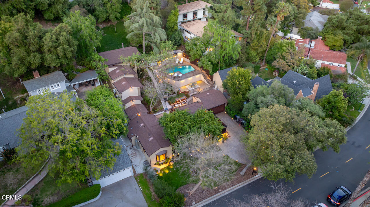 1425 Hillside Drive Glendale, CA 91208 - Photo 65 of 68 an aerial view of a house with a yard