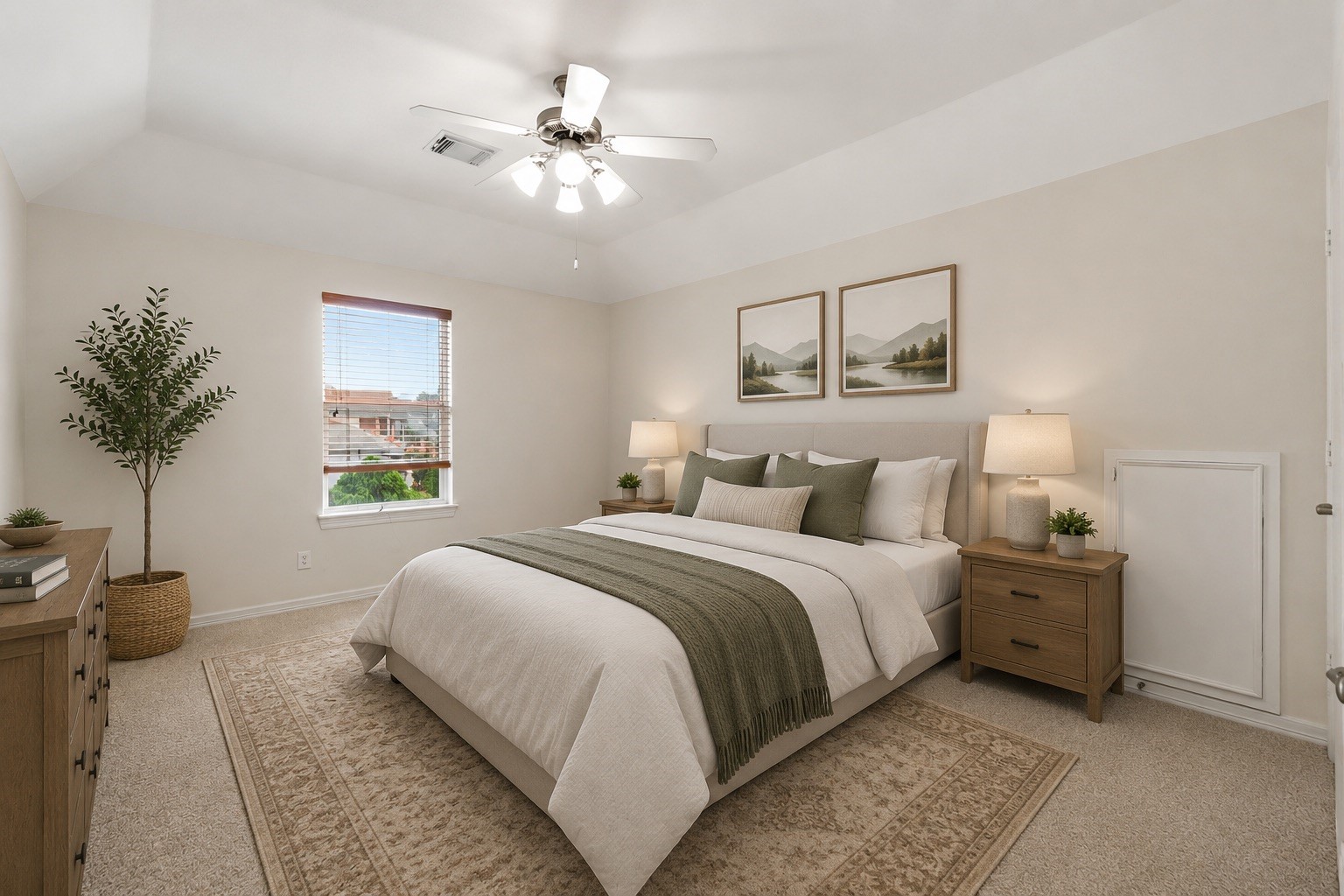 2716 Silverstone Way Conroe, TX 77304 - Photo 18 of 27 All bedrooms are large. This is secondary bedroom #2. Virtually staged.