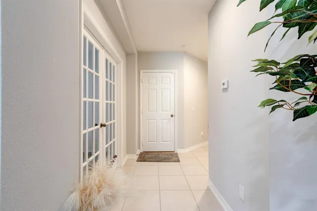 a view of entryway with livingroom and hallway
