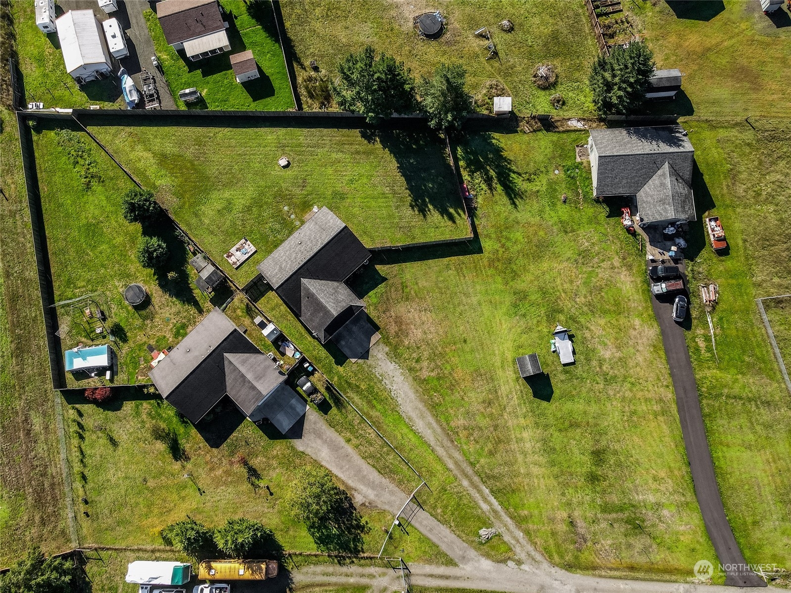17914 Michelles Lane Southwest Rochester, WA 98579 - Photo 27 of 28 an aerial view of residential houses with outdoor space
