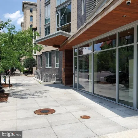 a view of a building with entrance gate