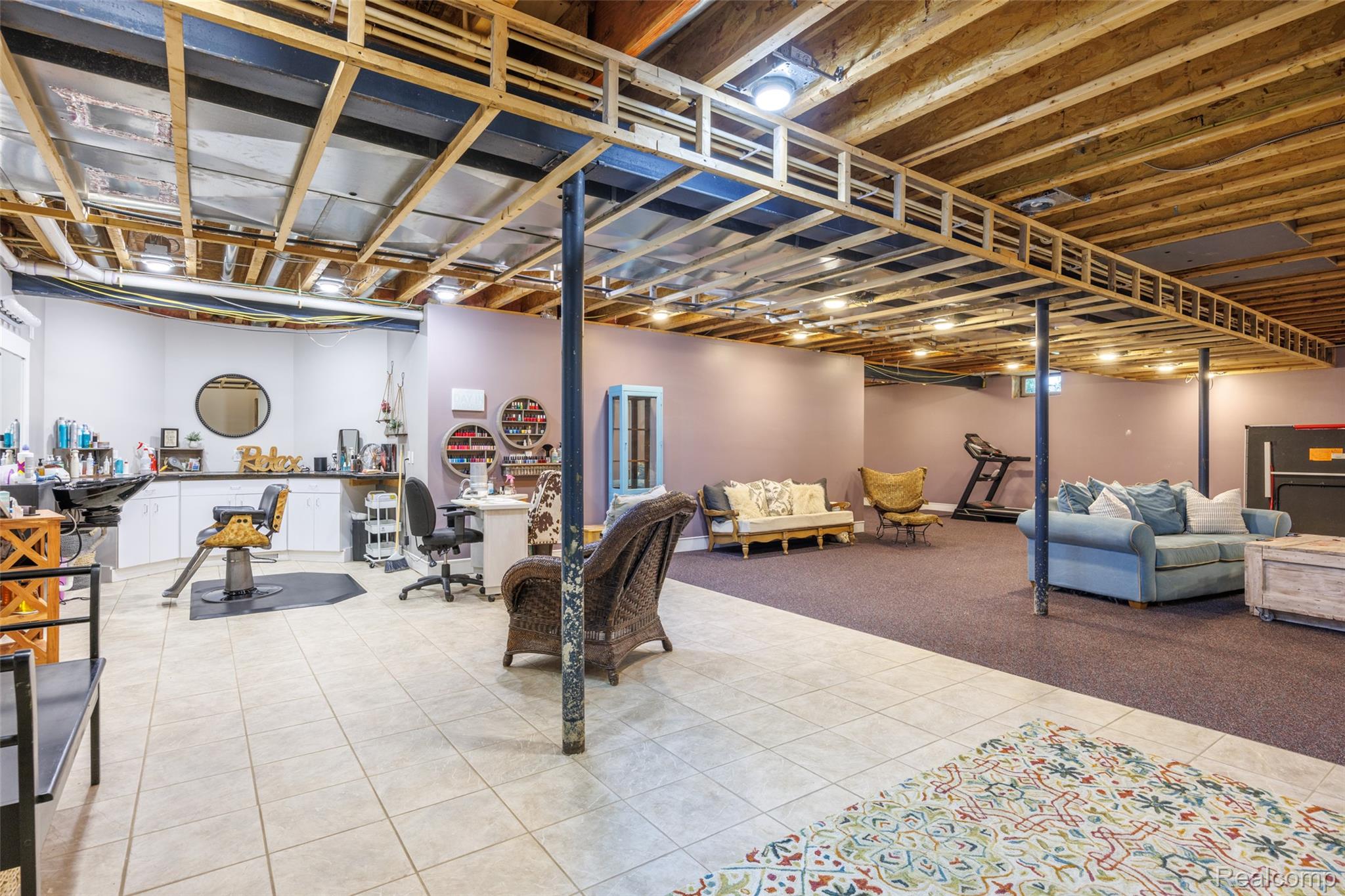 7030 Marsh Road Marine City, MI 48039 - Photo 29 of 47 Finished basement with tile patterned floors