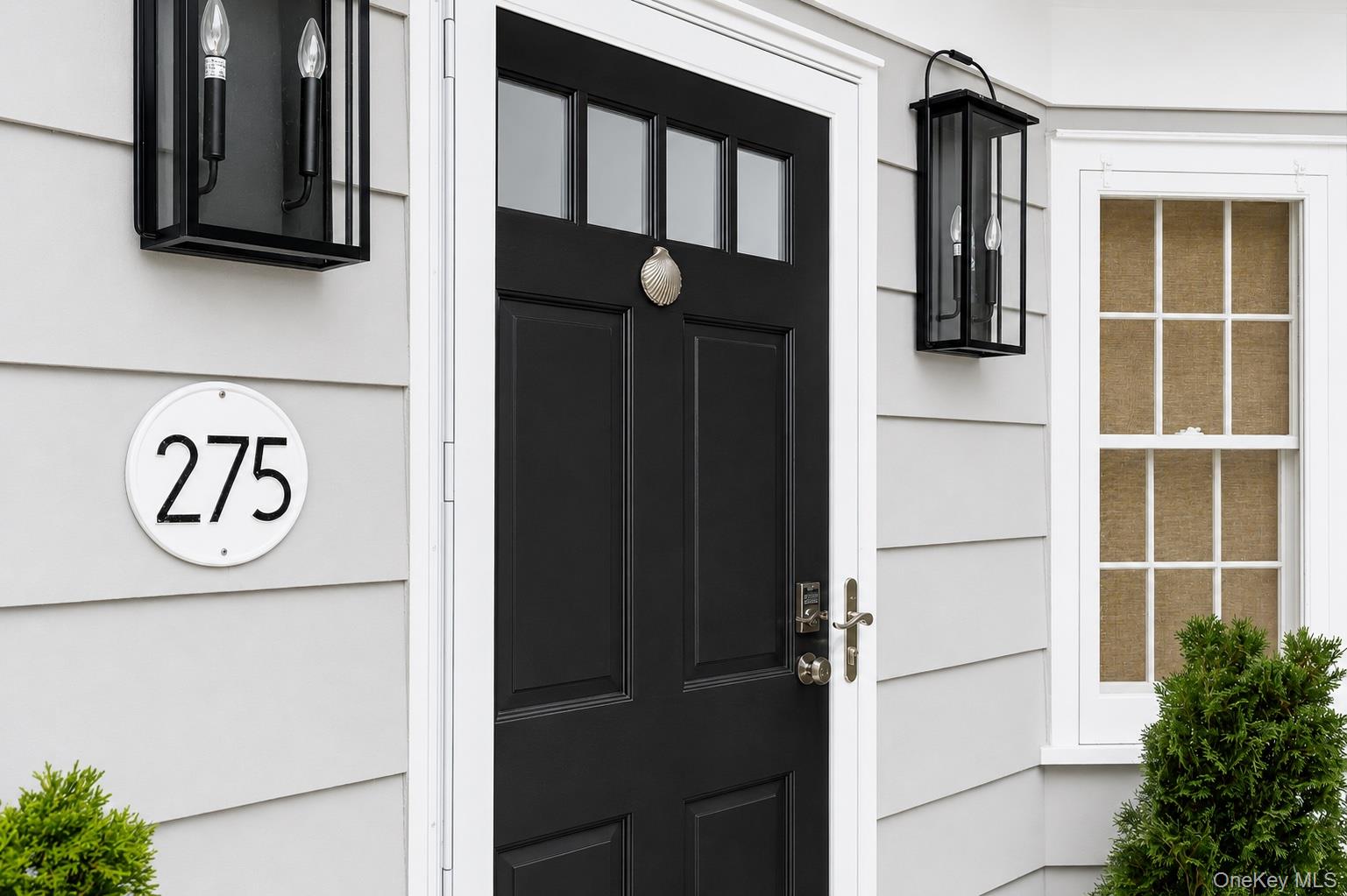 275 Pinewood Road Cutchogue, NY 11935 - Photo 2 of 45 Front door with nickel shell knocker