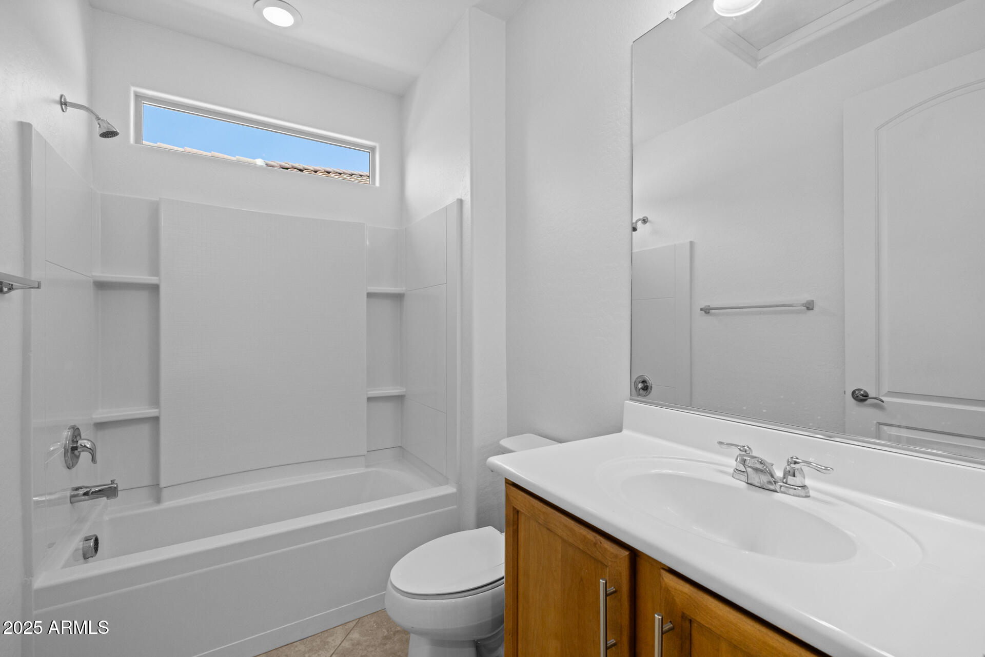 8160 West Cinder Brook Way Florence, AZ 85132 - Photo 24 of 81 a bathroom with a granite countertop sink toilet and shower