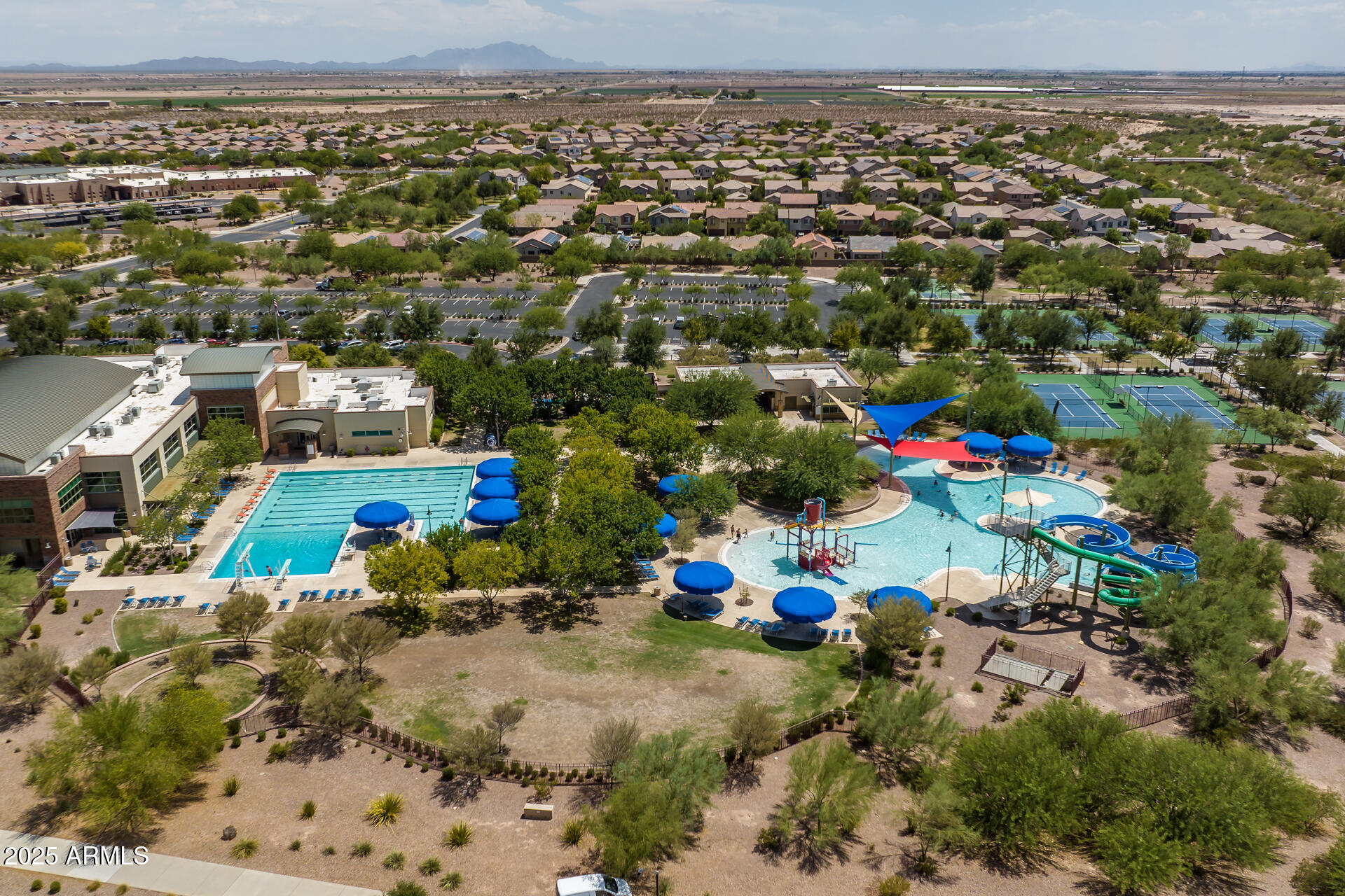 8160 West Cinder Brook Way Florence, AZ 85132 - Photo 73 of 81 an aerial view of residential houses with outdoor space