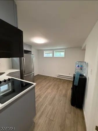 a view of a car park in the kitchen