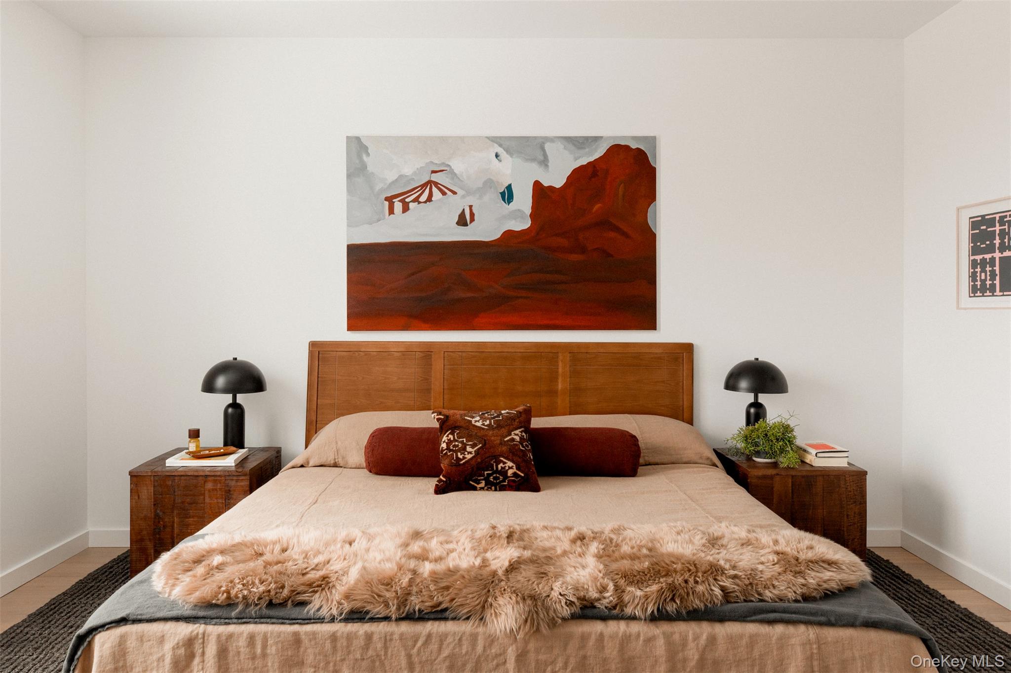 49 Sky Top Road Copake, NY 12516 - Photo 19 of 40 a bedroom with a bed and lamp