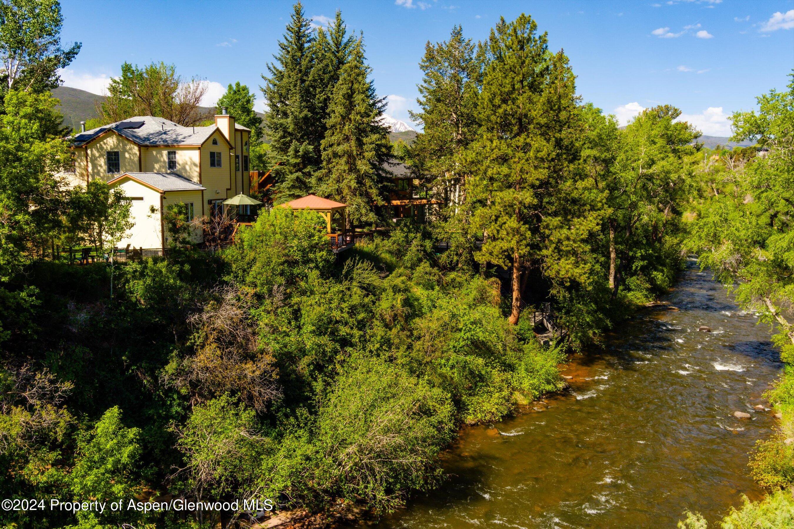 350 Riverside Drive Basalt, CO 81621 - Photo 1 of 46 a view of a yard with plants and large trees