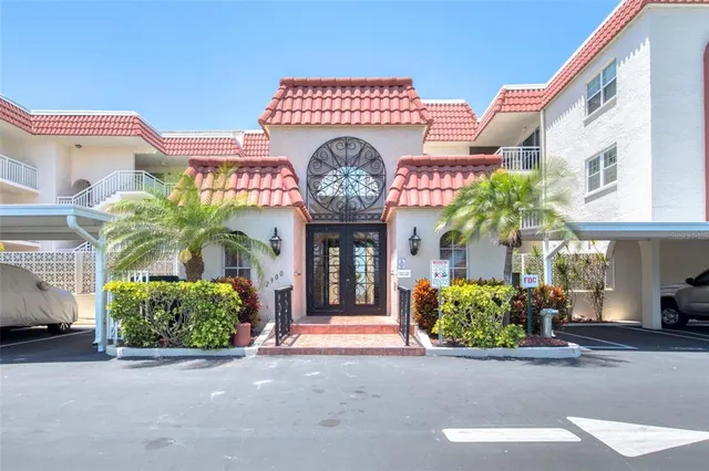 a view of a sign board with a park