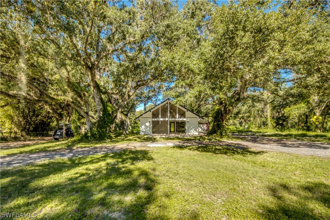 275 Trader Road Fort Denaud, FL 33935 - Photo 3 of 32 a big yard with road and trees in the background