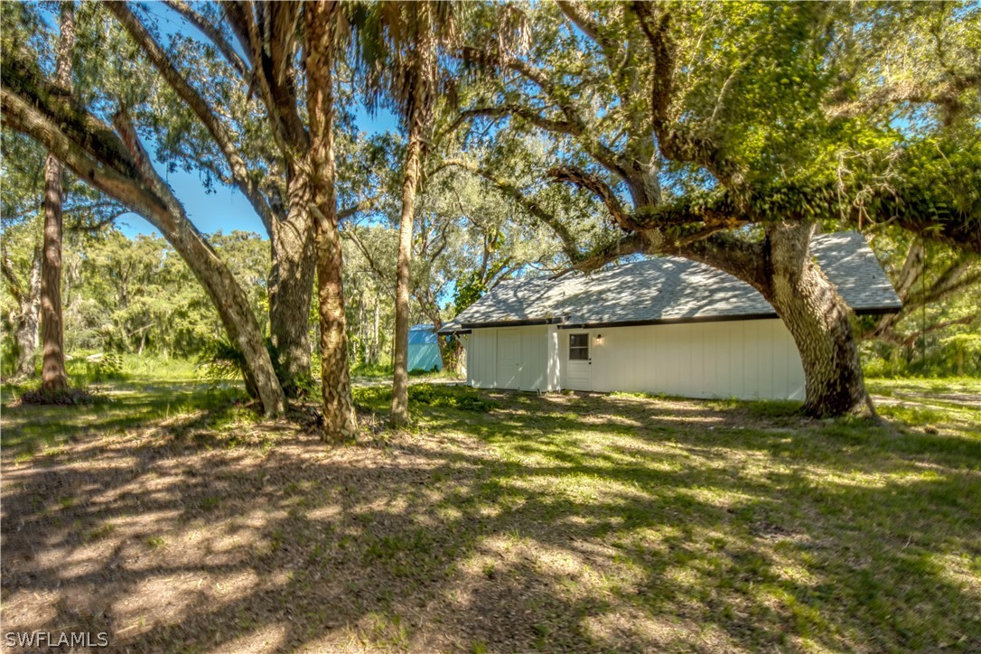 275 Trader Road Fort Denaud, FL 33935 - Photo 31 of 32 a view of a backyard with large tree