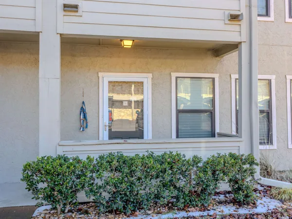 a view of front door of house