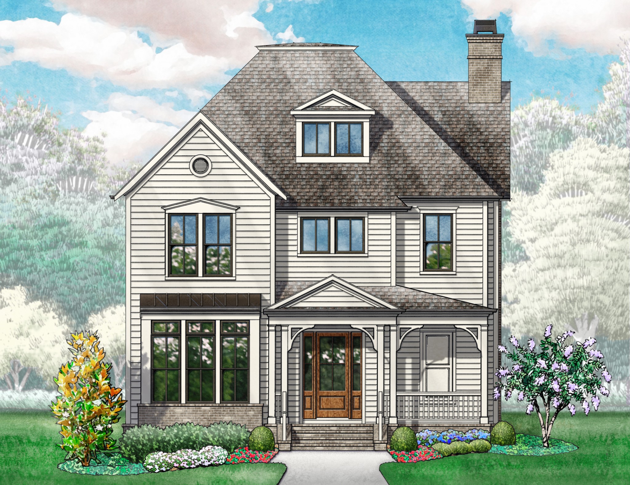 4000 Forestside Drive Franklin, TN 37064 - Photo 2 of 12 front view of a house with a yard
