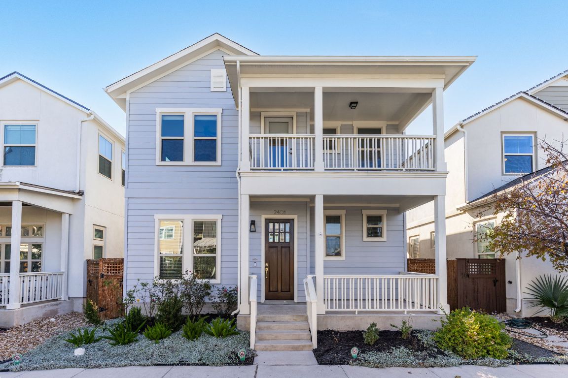 a front view of a house with a porch