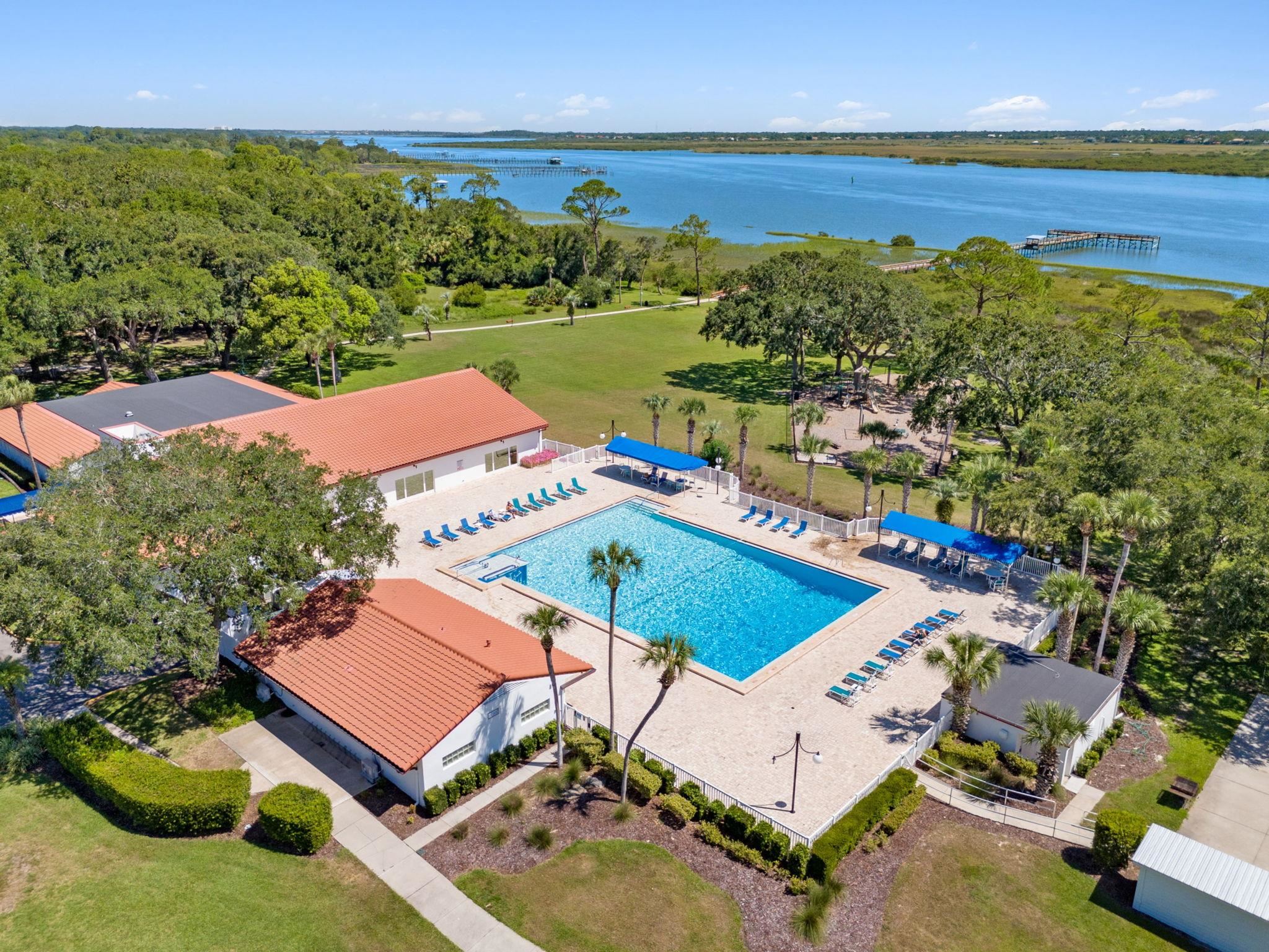 16 Alcira Court St. Augustine, FL 32086 - Photo 39 of 61 an aerial view of a house with a ocean view