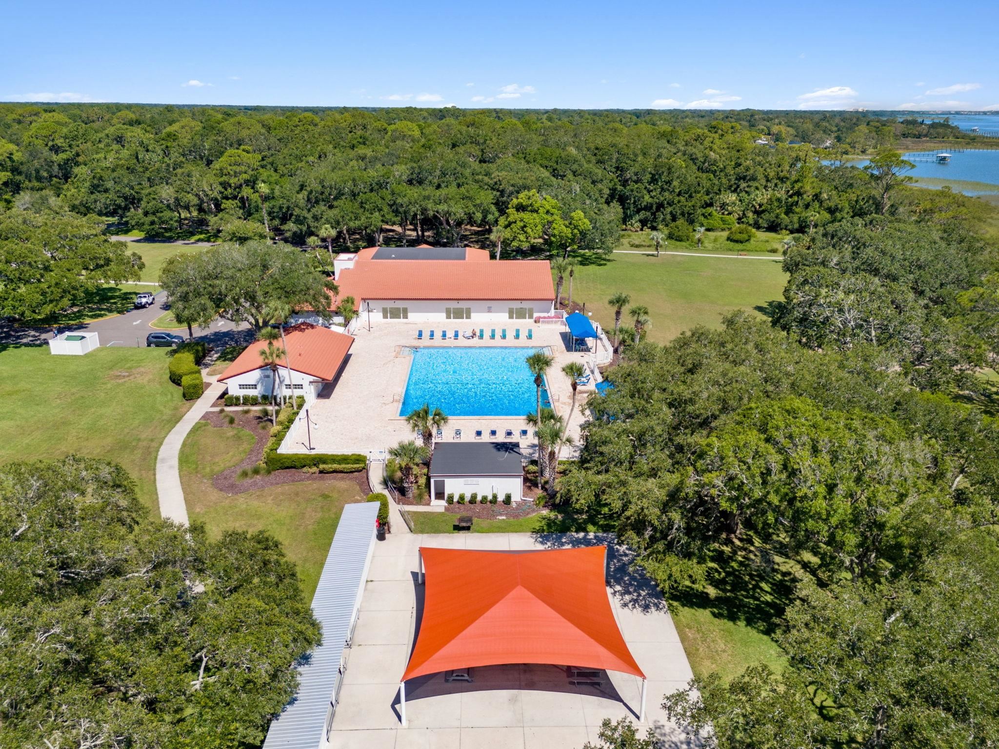 16 Alcira Court St. Augustine, FL 32086 - Photo 40 of 61 an aerial view of residential houses with outdoor space and swimming pool