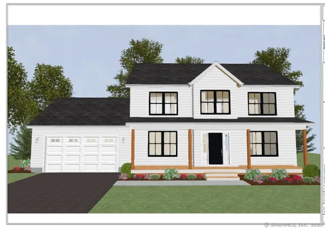 a view of front of house with a yard