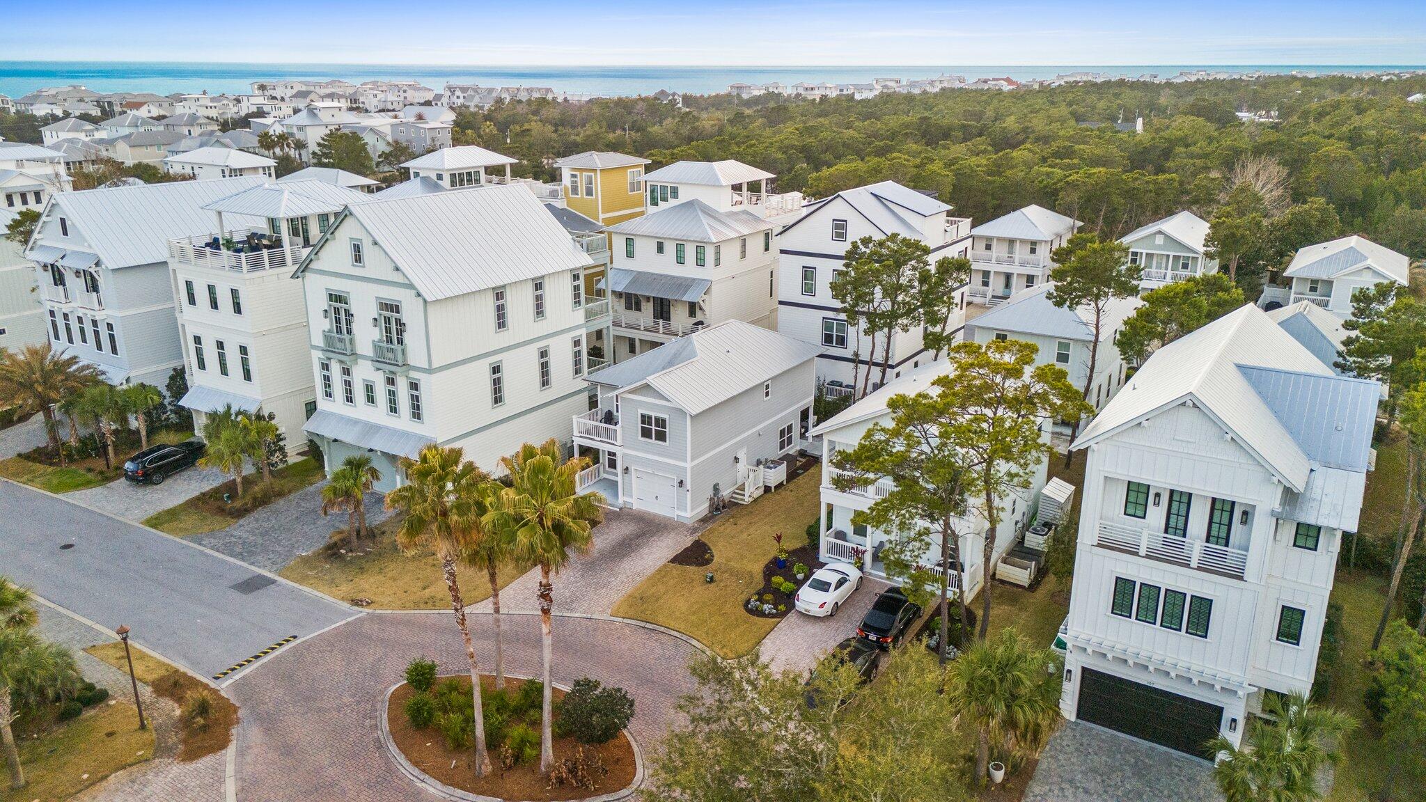 89 Grande Pointe Drive Inlet Beach, FL 32461 - Photo 32 of 47 an aerial view of residential houses with outdoor space