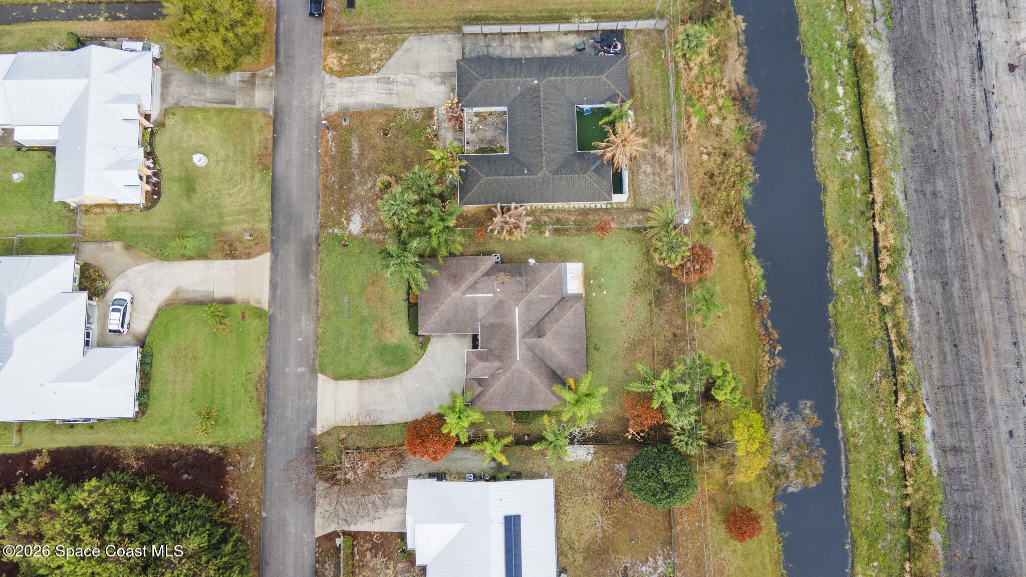 472 Arbor Street Sebastian, FL 32958 - Photo 31 of 33 an aerial view of a house with a garden