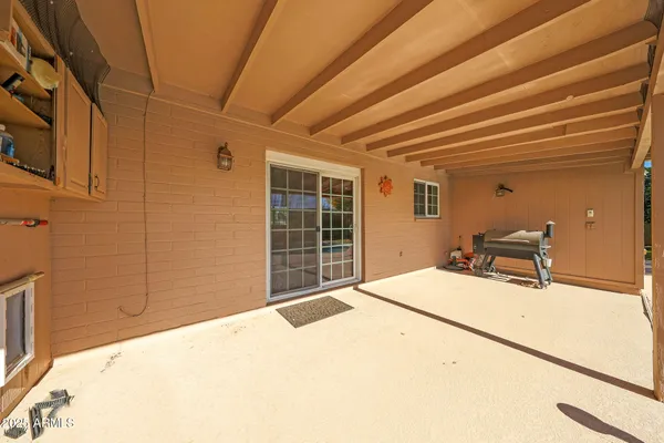 a view of a backyard of a house