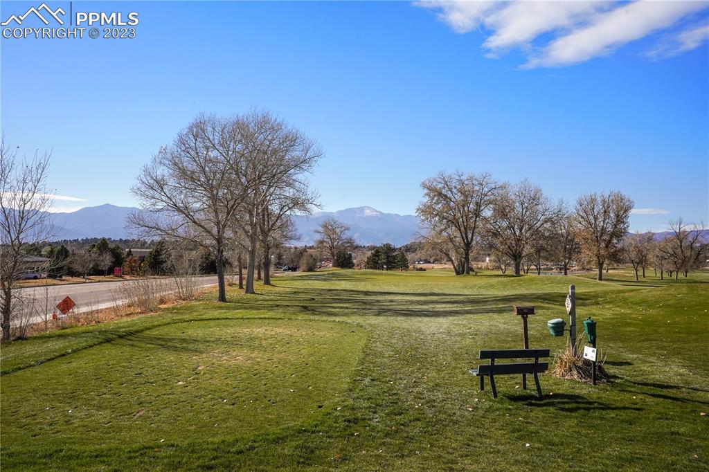 6385 Bismark Road Colorado Springs, CO 80922 - Photo 22 of 25 a swimming pool with outdoor seating and yard