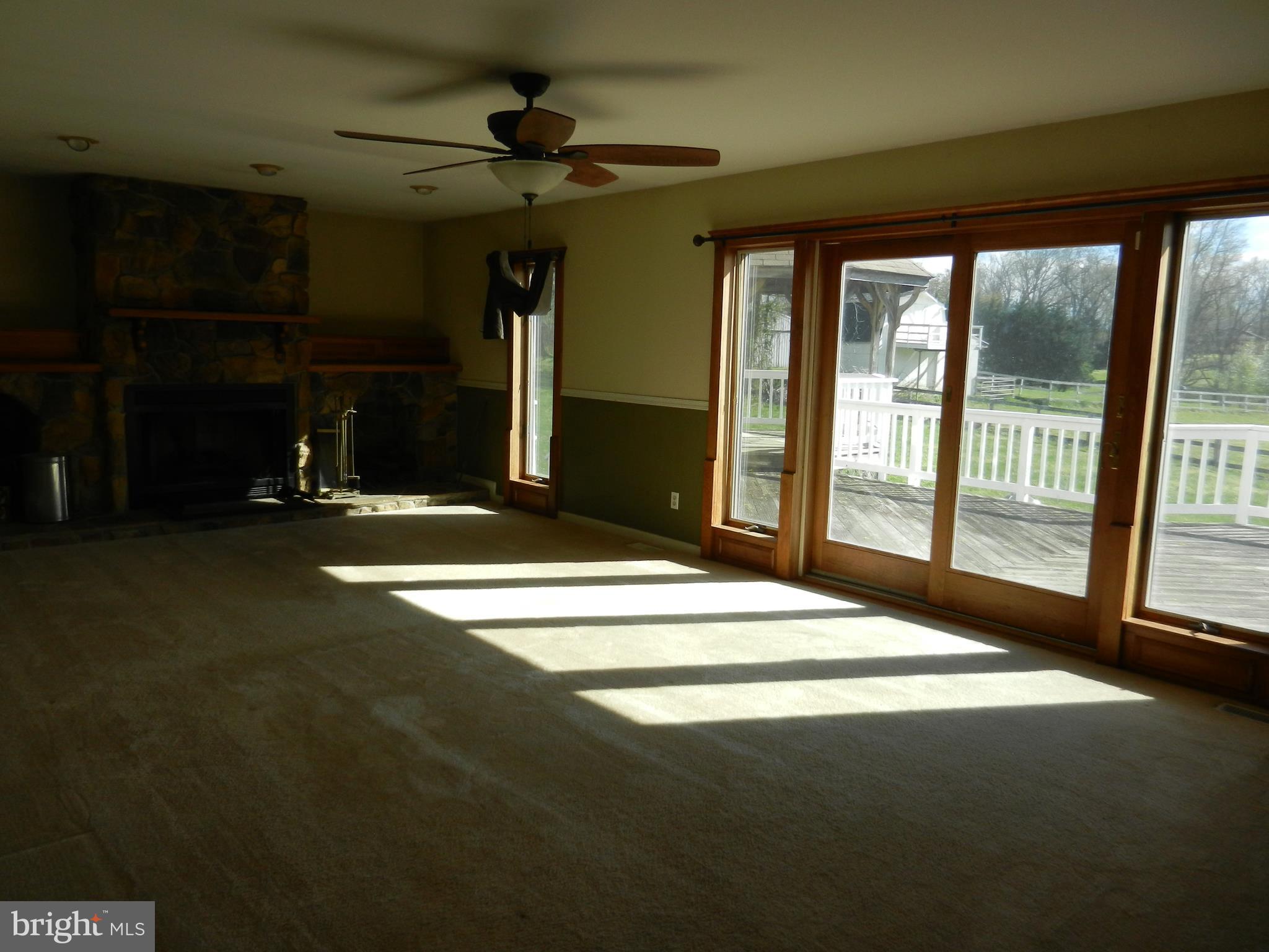 9801 Old Court Road Baltimore, MD 21244 - Photo 9 of 21 Large Family room with fireplace & slider to deck