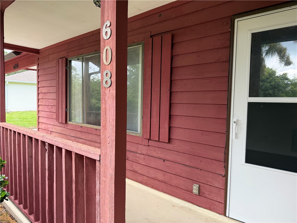 608 Stevenson Avenue Sebastian, FL 32958 - Photo 5 of 22 a view of front door of house
