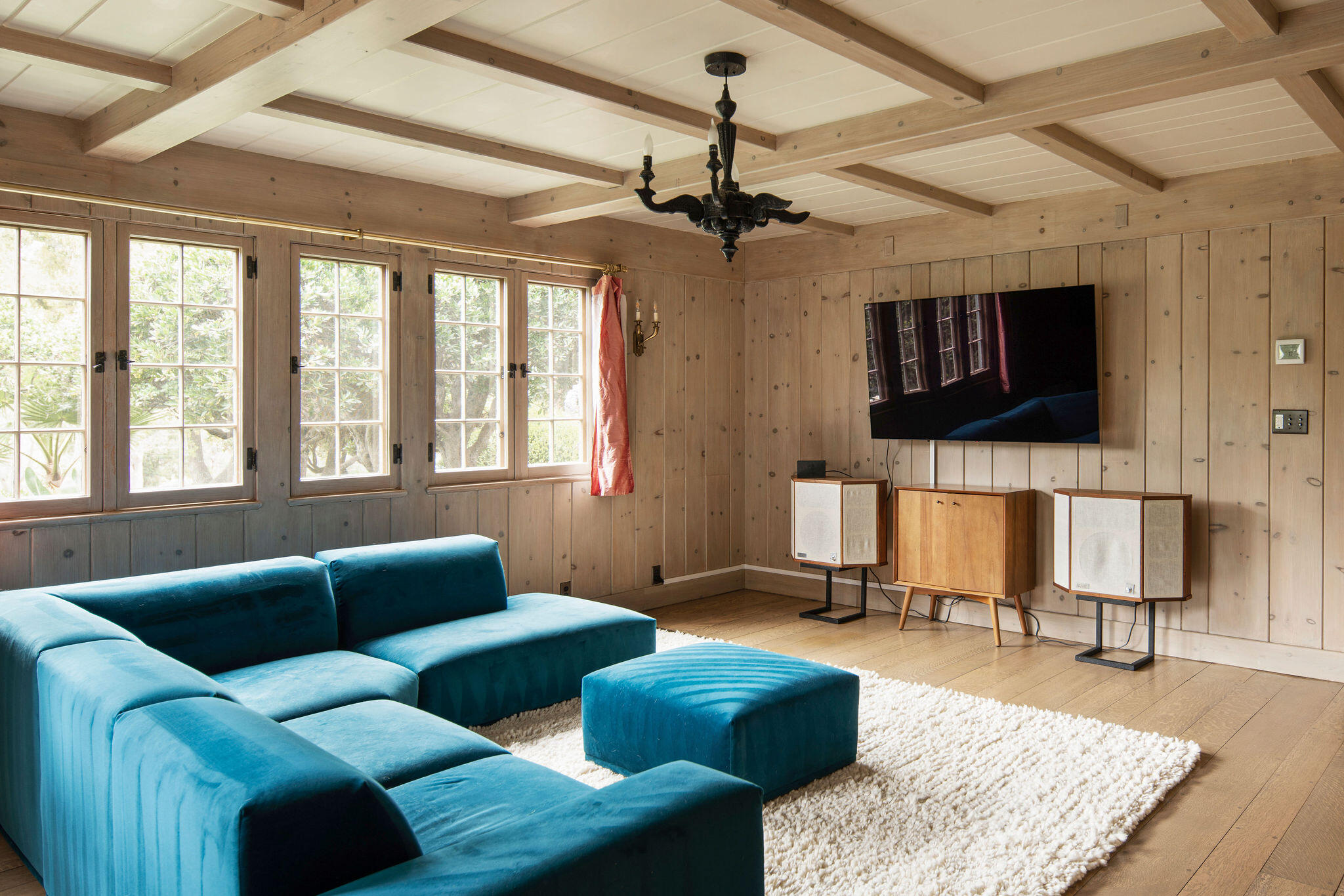 0 San Antonio Street Ojai, CA 93023 - Photo 23 of 73 a living room with furniture and a flat screen tv