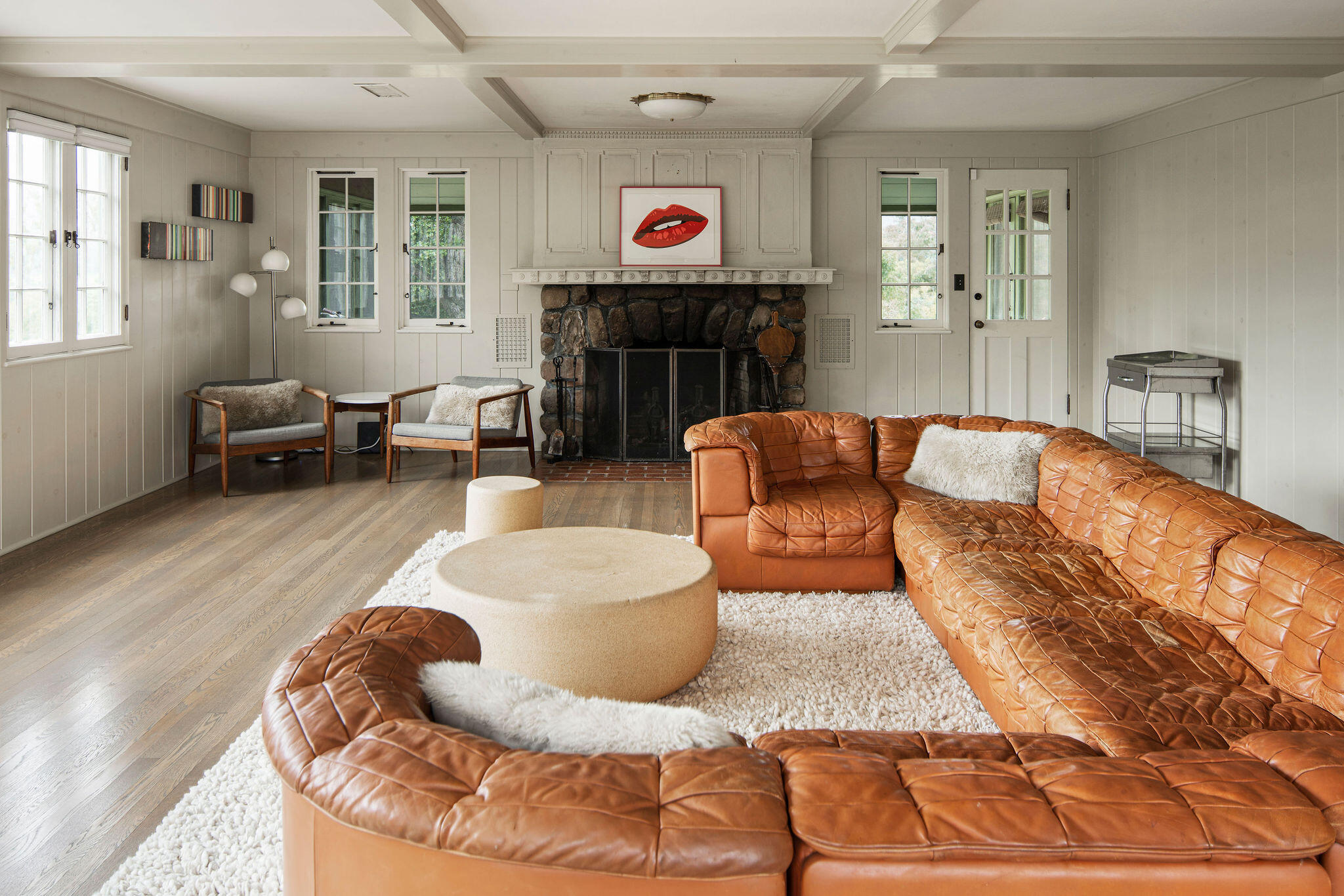 0 San Antonio Street Ojai, CA 93023 - Photo 44 of 73 a living room with furniture and a fireplace