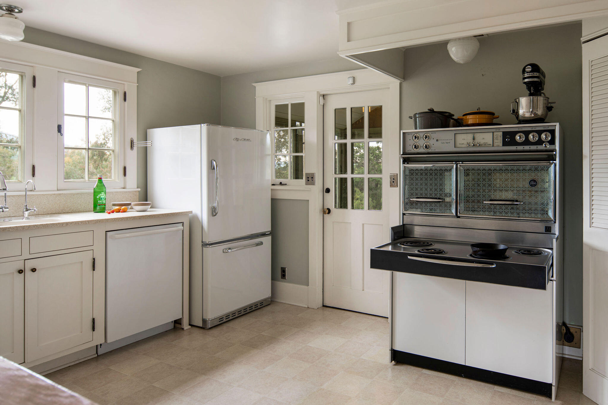 0 San Antonio Street Ojai, CA 93023 - Photo 47 of 73 a kitchen with a refrigerator and cabinets