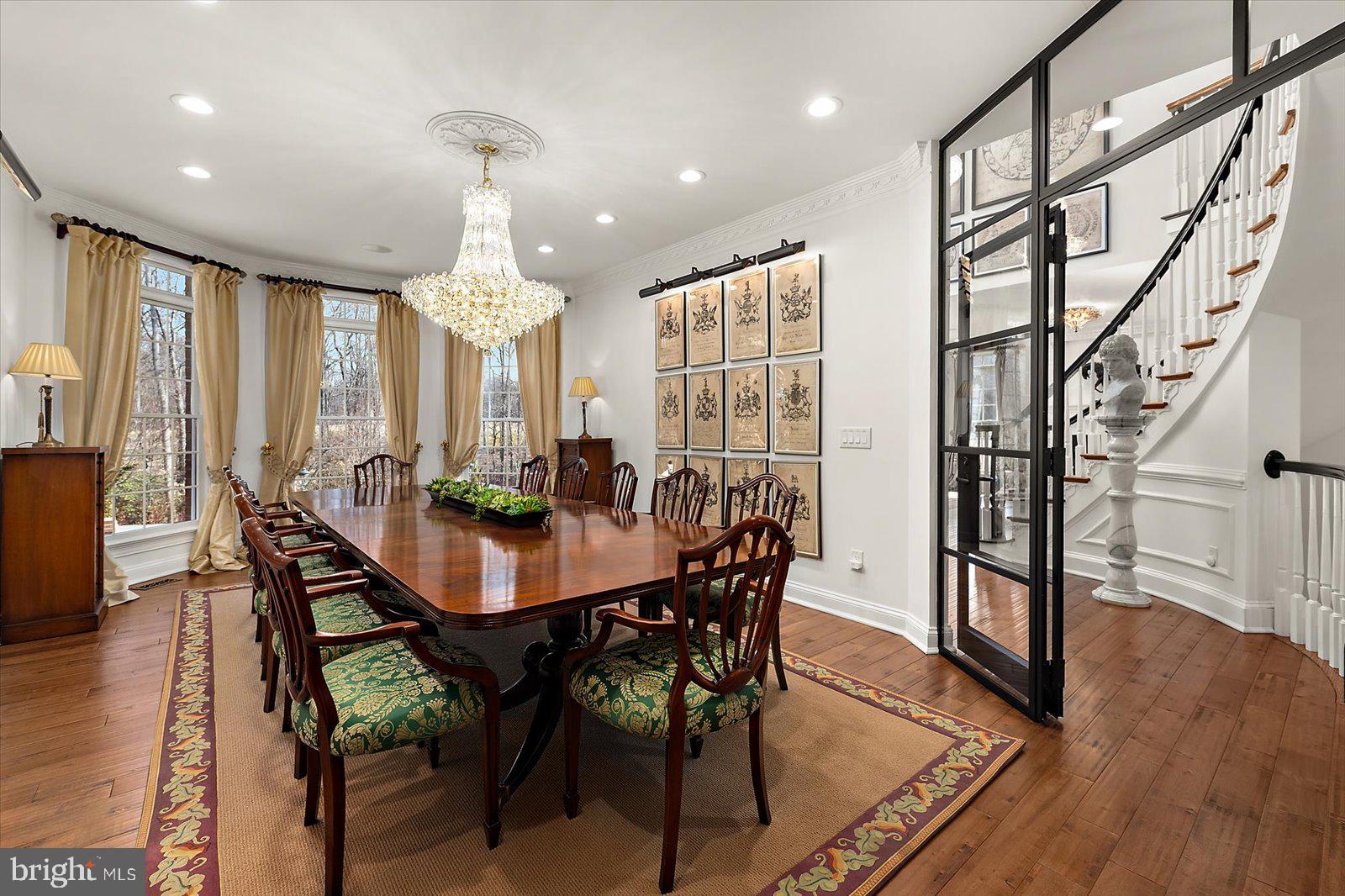 17 Perder Lane Edgewater, MD 21037 - Photo 10 of 115 Elegant Dining Room with Schonbek Chandelier