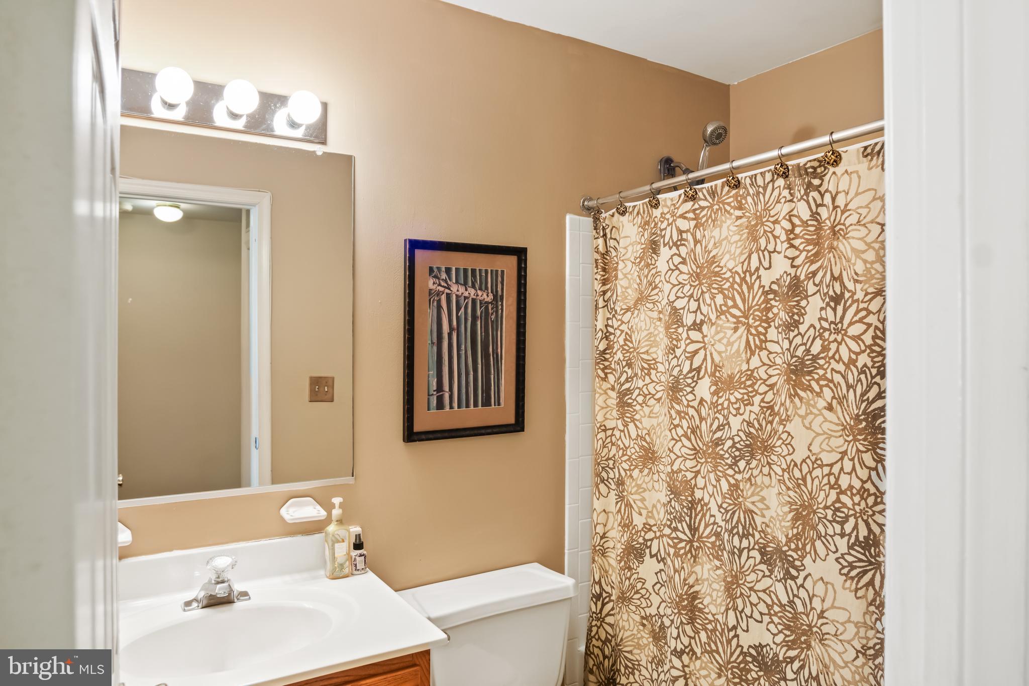 2230 Conquest Way Odenton, MD 21113 - Photo 37 of 47 a bathroom with a sink a toilet and shower curtain
