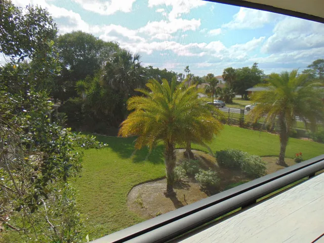 a view of a lake from a window