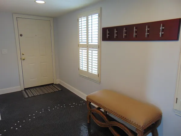 a room with a bed