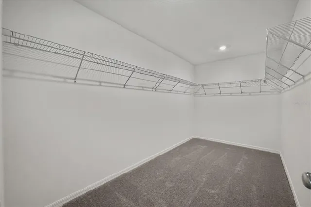 an empty room with a workbench