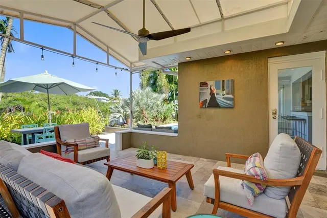 a outdoor space with furniture