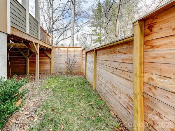 a backyard of a house