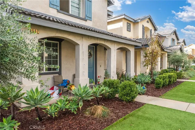 a front view of a house