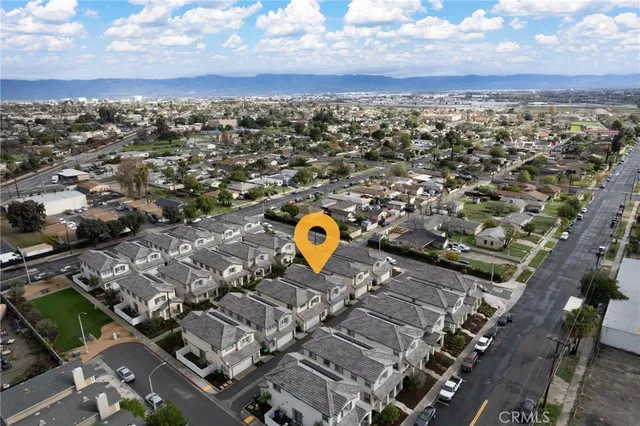 an aerial view of a city