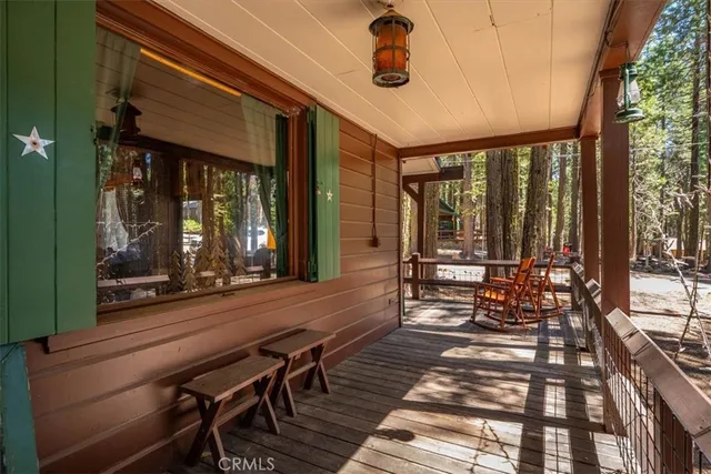 a living room with a large window