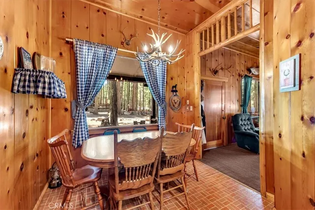 an outdoor space with furniture