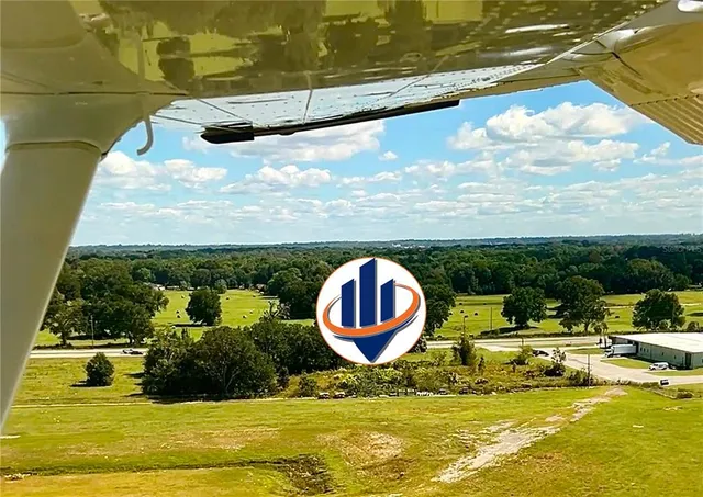 a view of a green yard