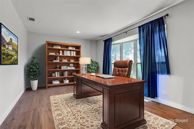 a room with furniture and a window