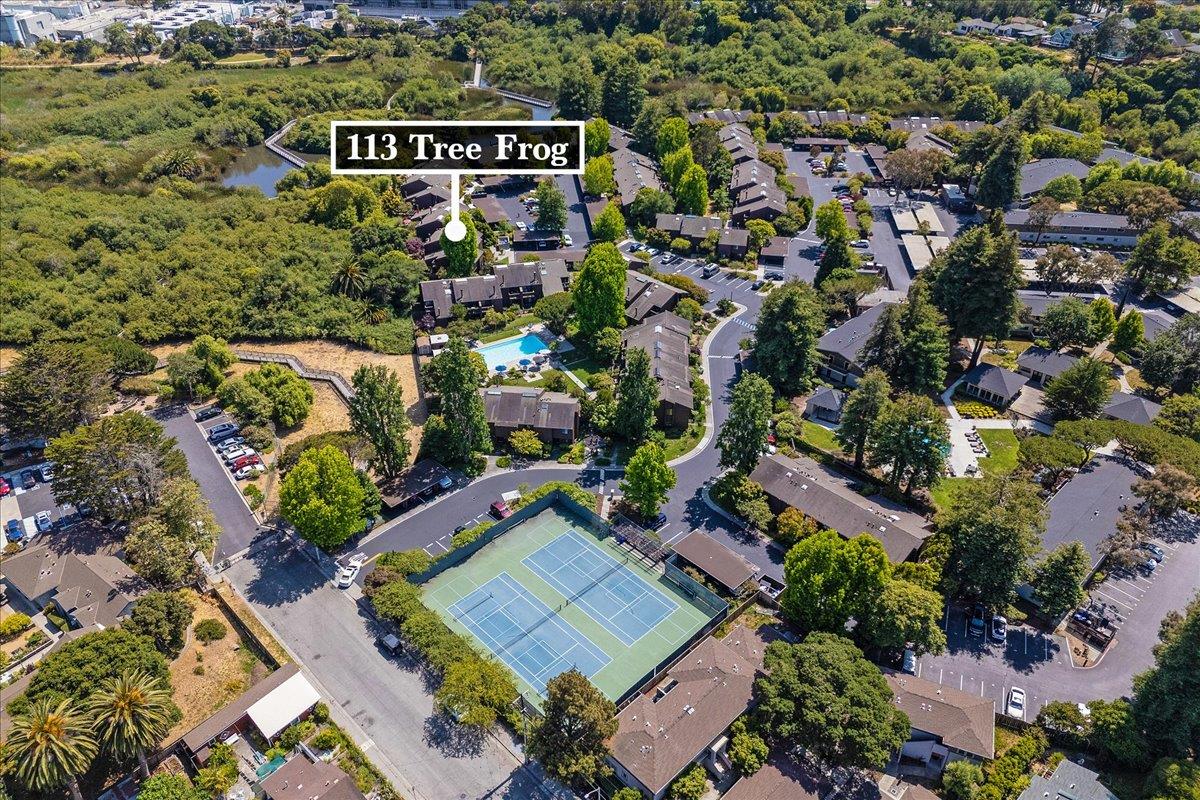 113 Tree Frog Lane Santa Cruz, CA 95060 - Photo 30 of 49 an aerial view of a house with a yard
