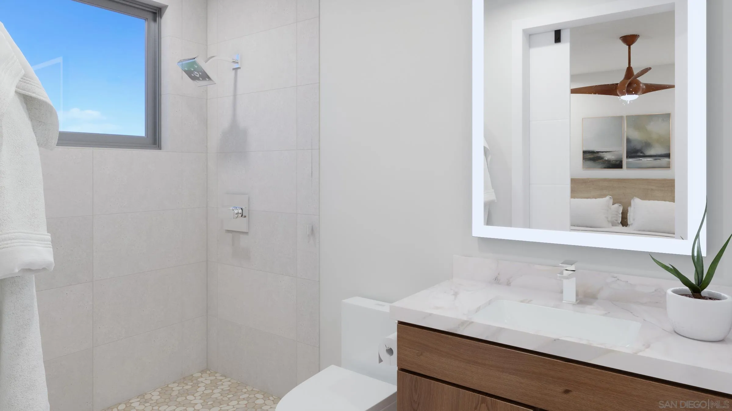 2501 State Street, Unit 404 Carlsbad, CA 92008 - Photo 15 of 18 a bathroom with a sink and a mirror