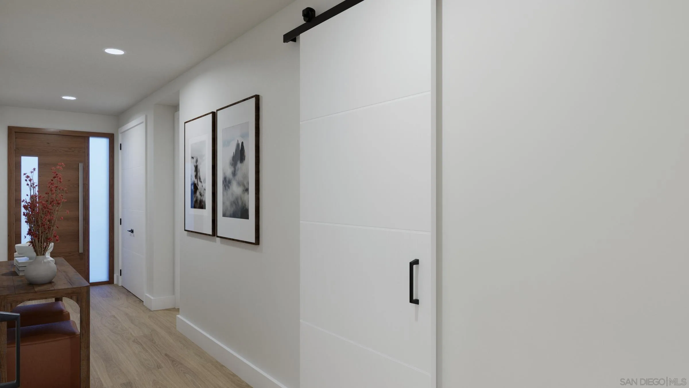 2501 State Street, Unit 404 Carlsbad, CA 92008 - Photo 3 of 18 a view of a hallway with wooden floor